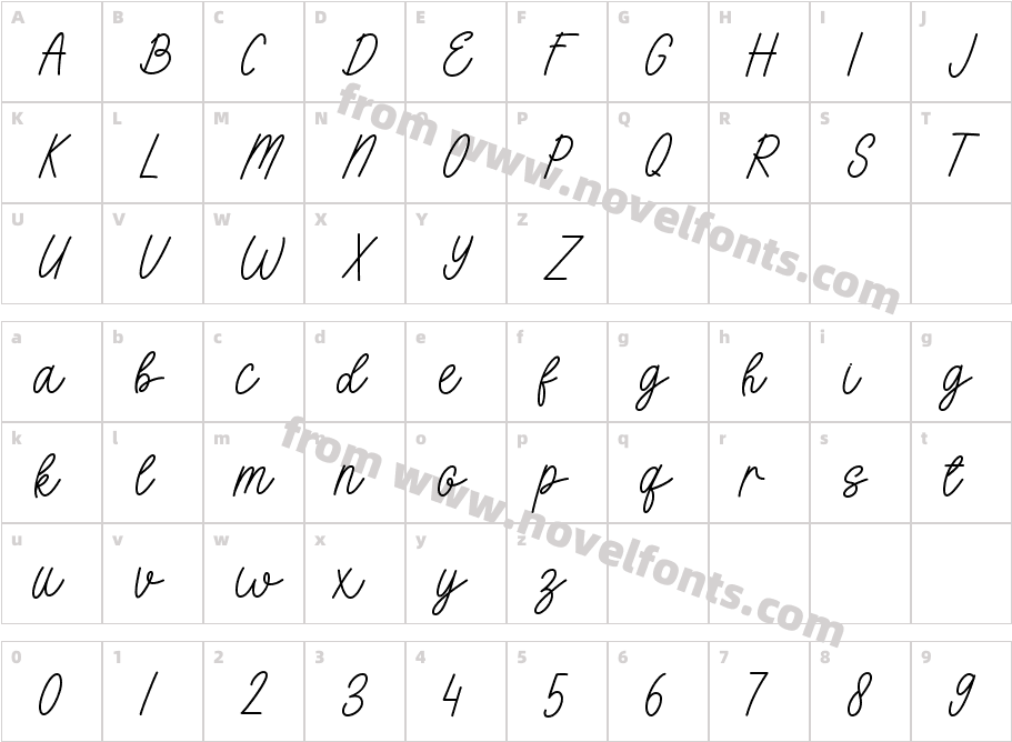 ElisabethRegularCharacter Map