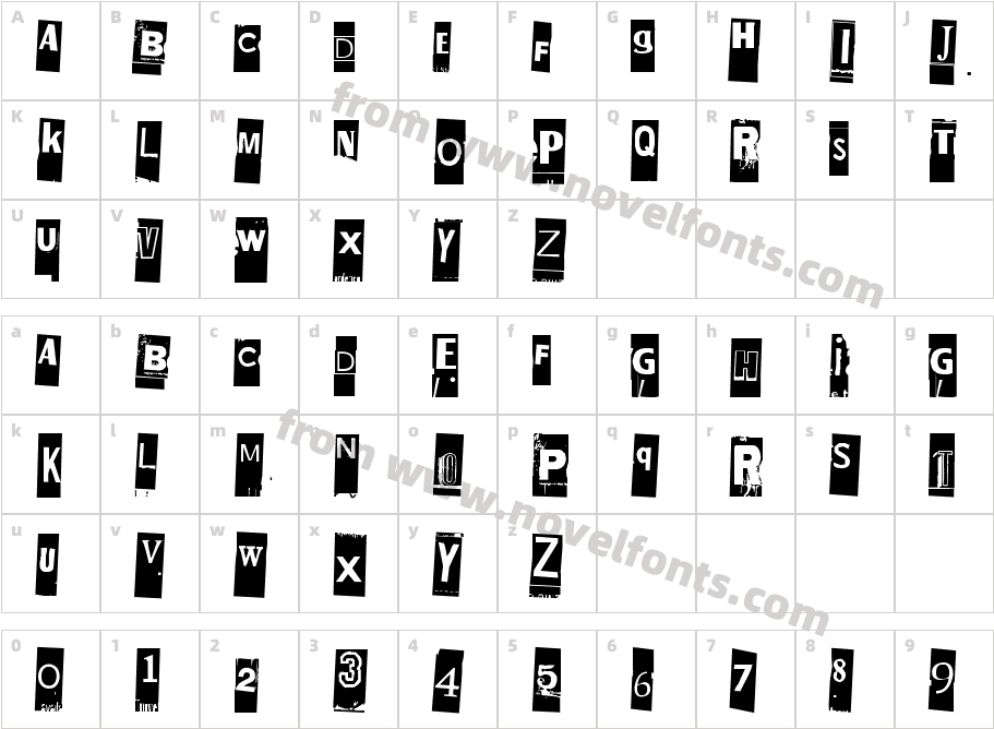 Ellet niinCharacter Map