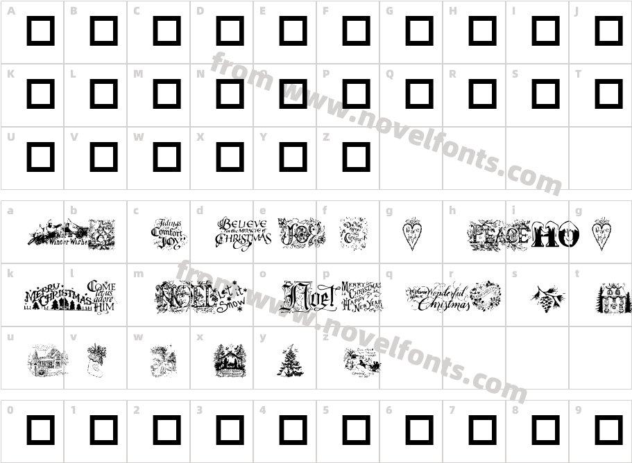 Christmas CheerCharacter Map