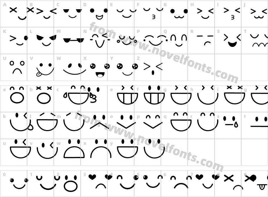 EmotRegularCharacter Map