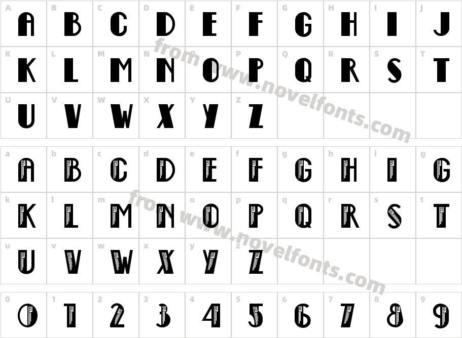 Empire State DecoCharacter Map