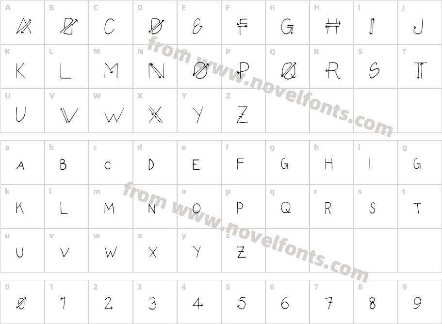 Empyrean MediumCharacter Map