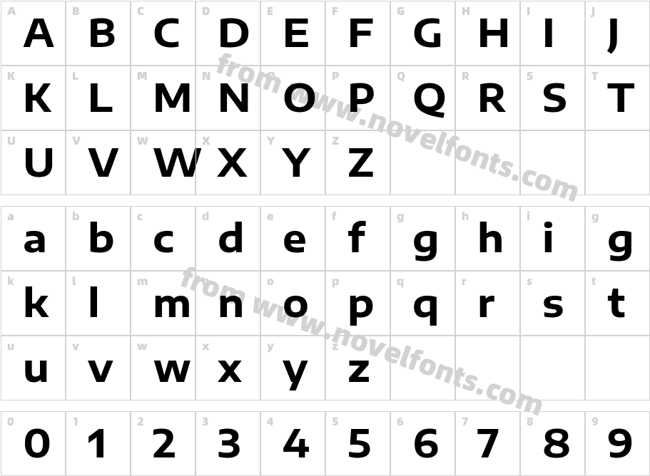 Encode Sans Expanded BoldCharacter Map