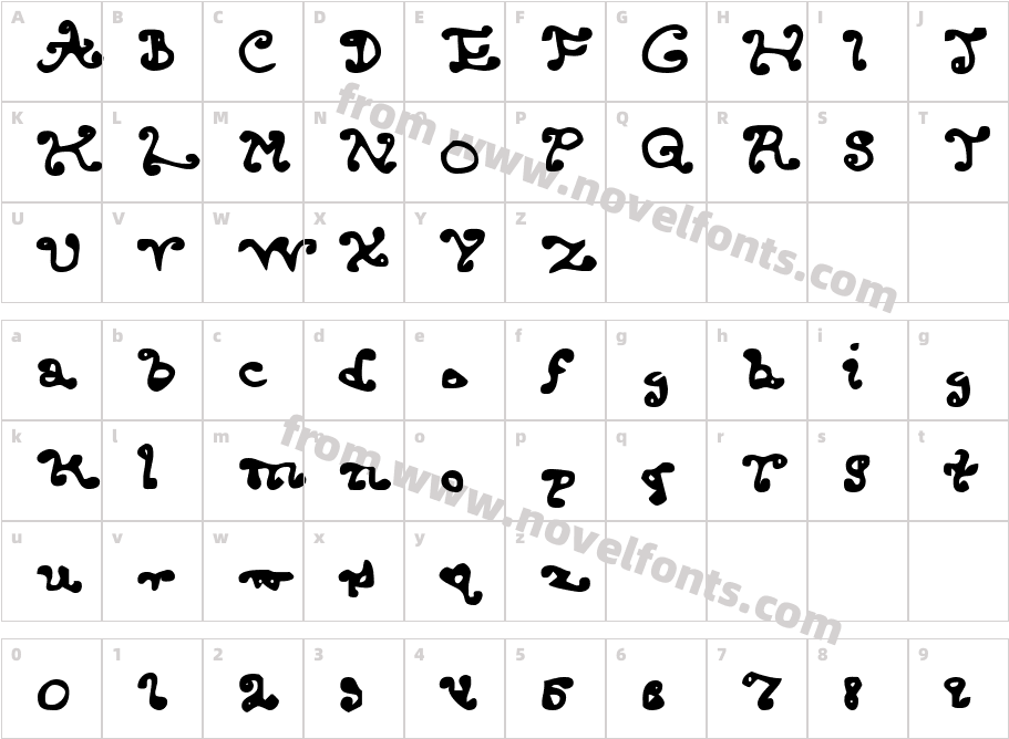 EndcurledCharacter Map