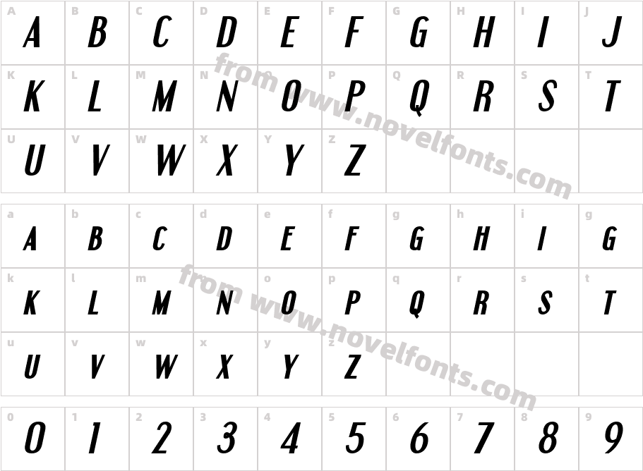 Engebrechtre Bold ItalicCharacter Map