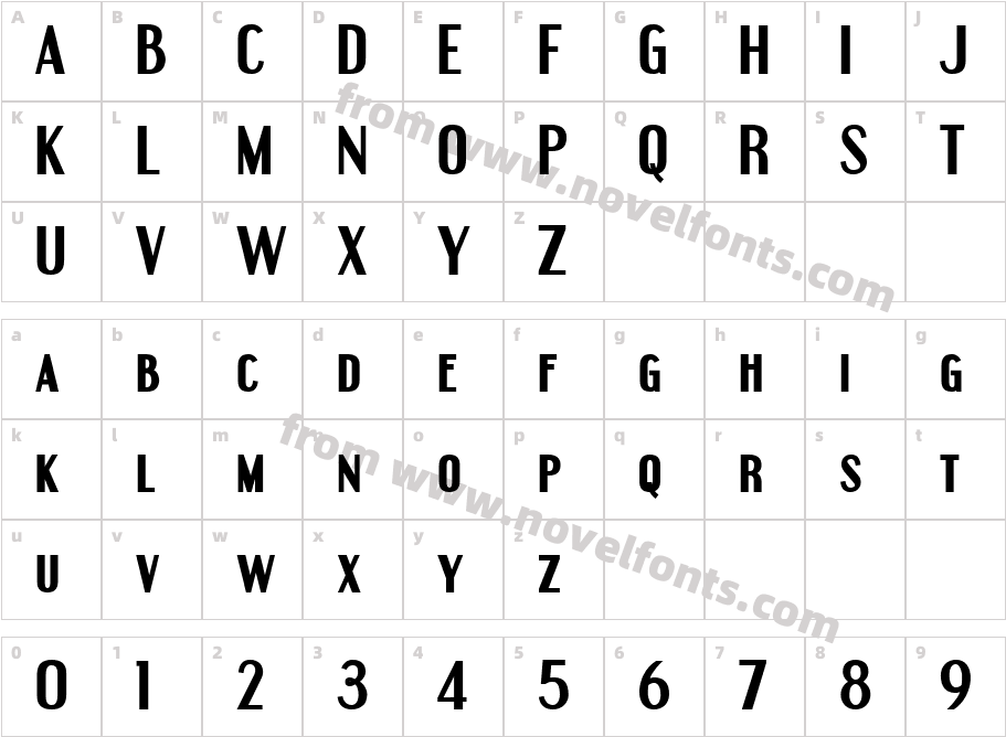 Engebrechtre BoldCharacter Map