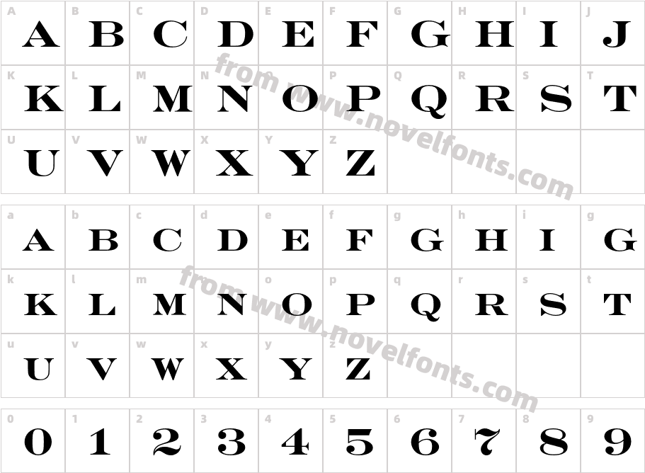 EngraversEF-BoldCharacter Map