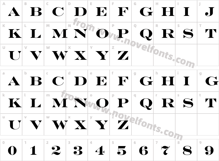 EngraversMTStd-BoldCharacter Map