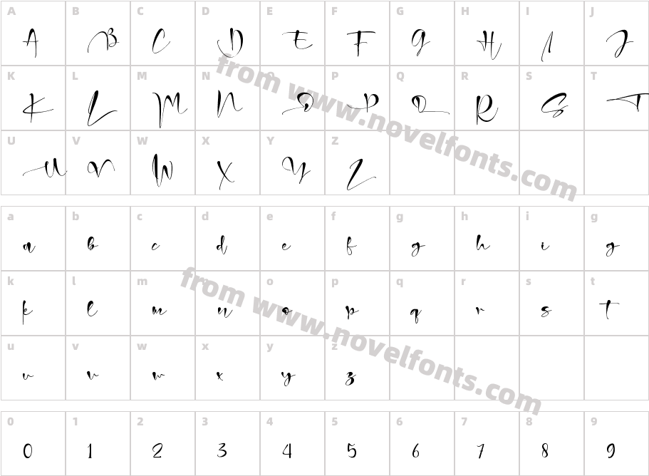 Christmas SignatureCharacter Map