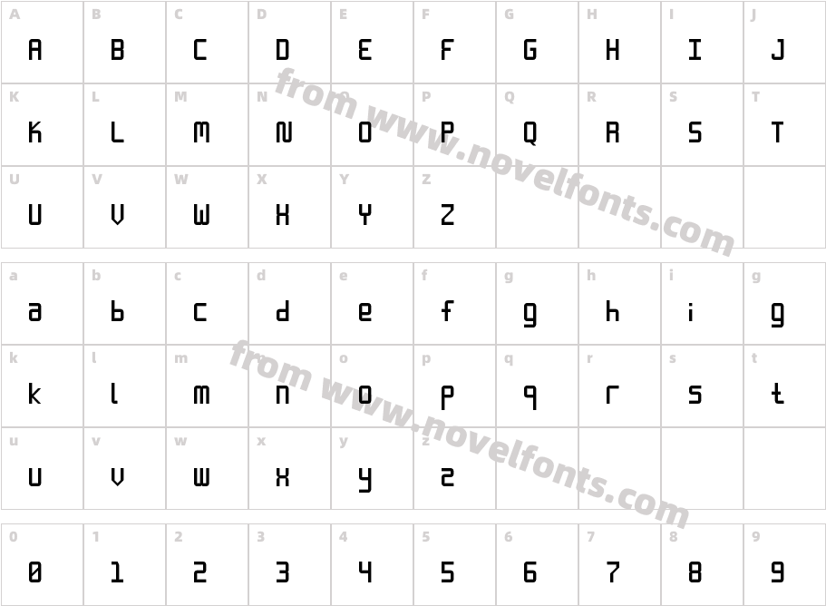 Enlatique Rounded RegularCharacter Map