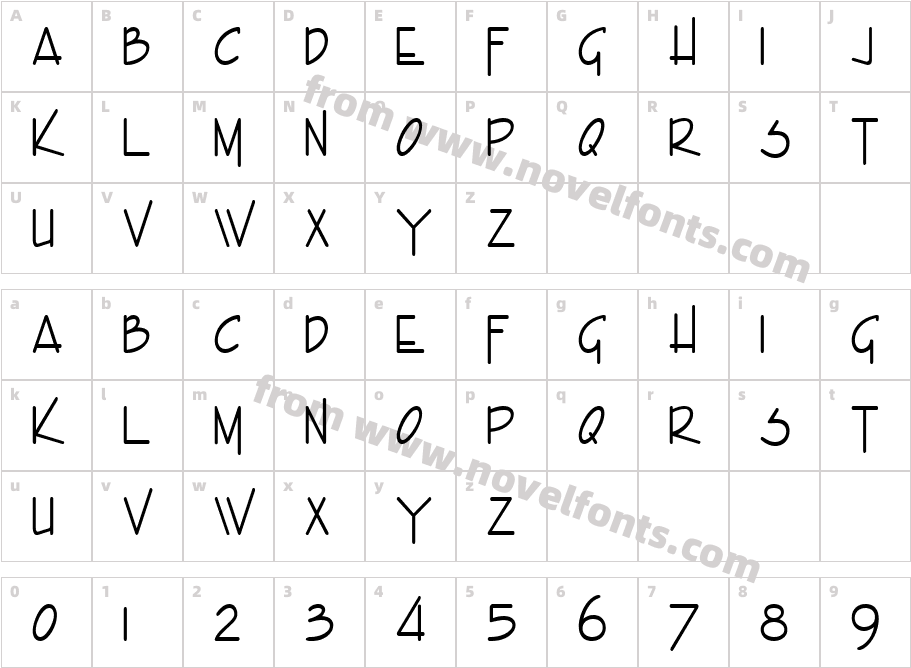 Enview Condensed Light BoldCharacter Map