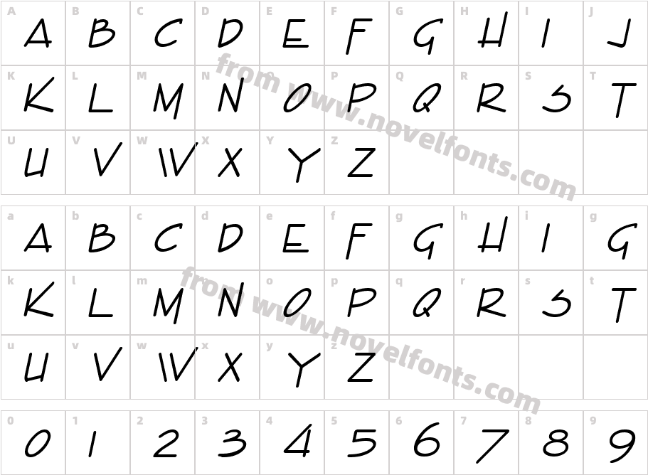 Enview ItalicCharacter Map