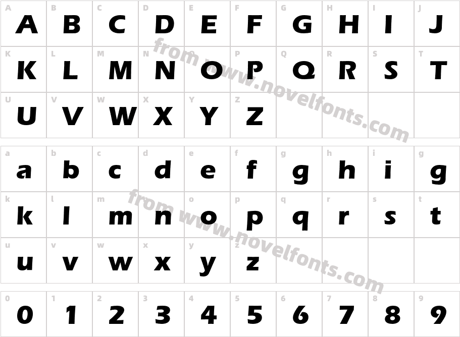 ErasEF-BoldCharacter Map