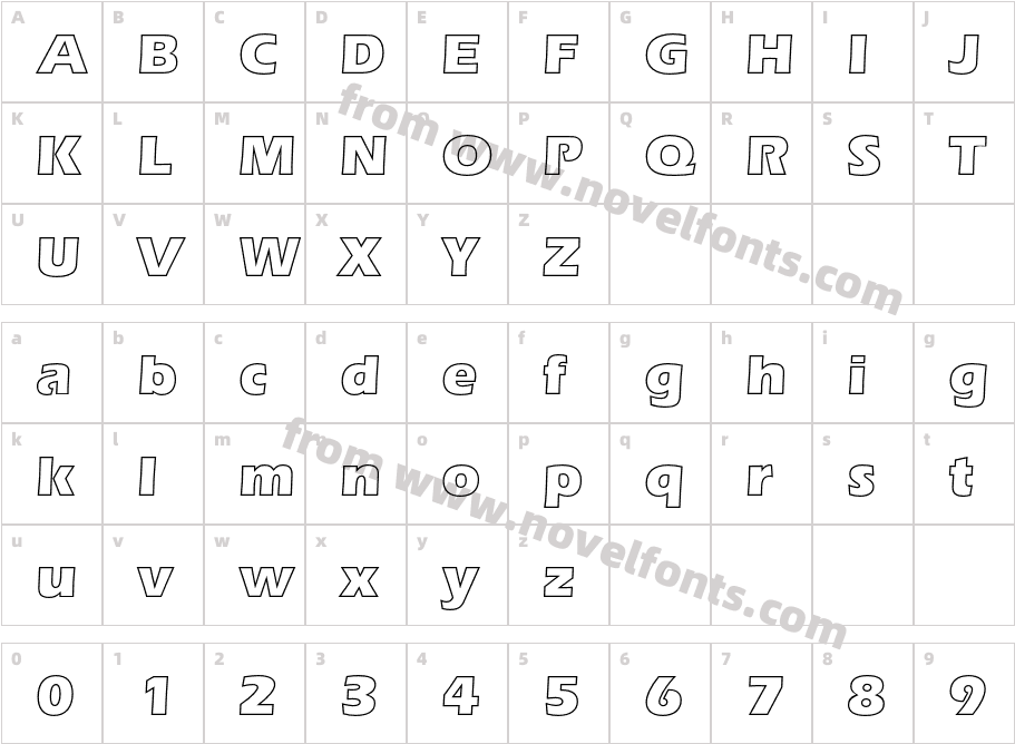 ErasITCbyBT-OutlineCharacter Map