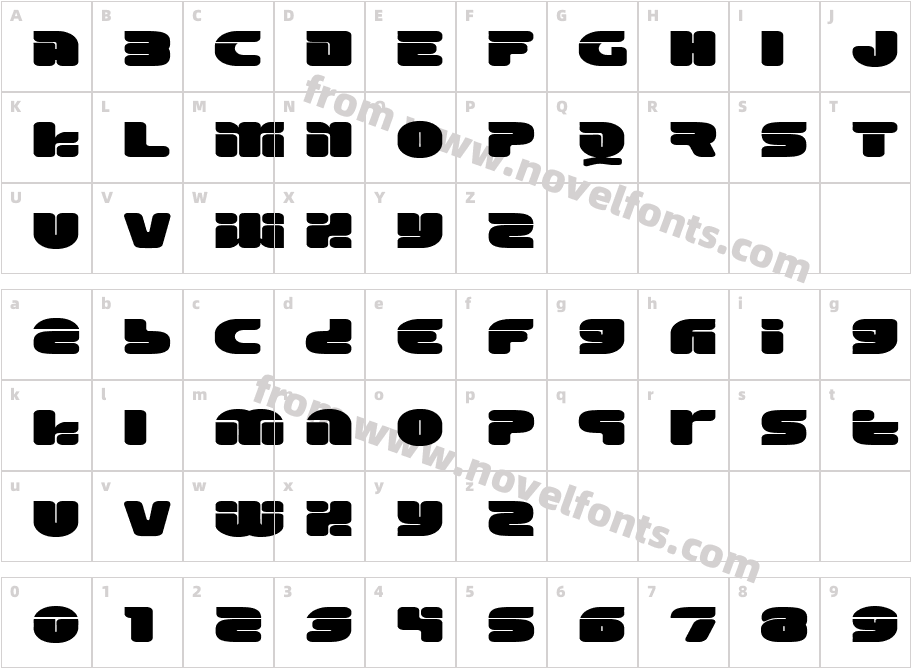 EraserXtendCharacter Map