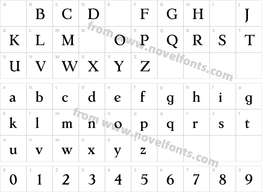 ErasmusMediumCharacter Map