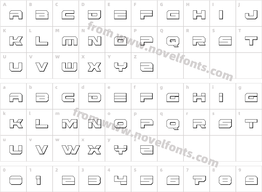 Eridanus Condensed 3DCharacter Map