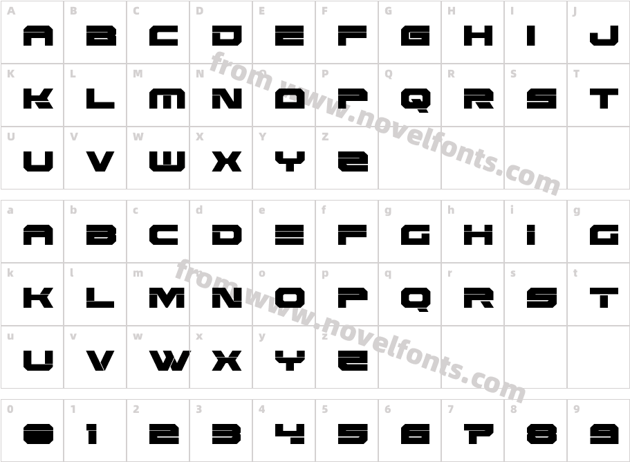 Eridanus CondensedCharacter Map