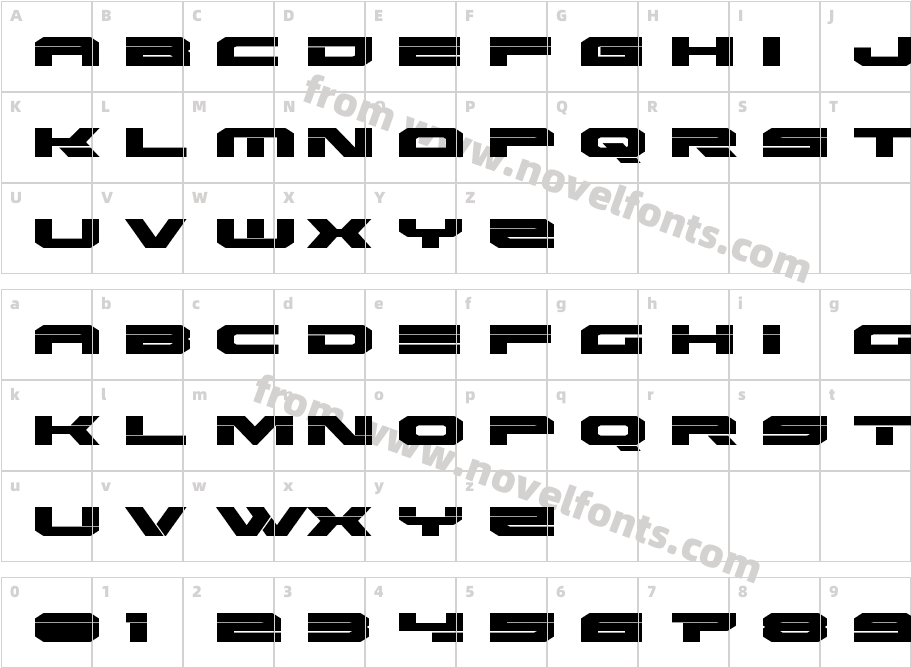 Eridanus ExpandedCharacter Map