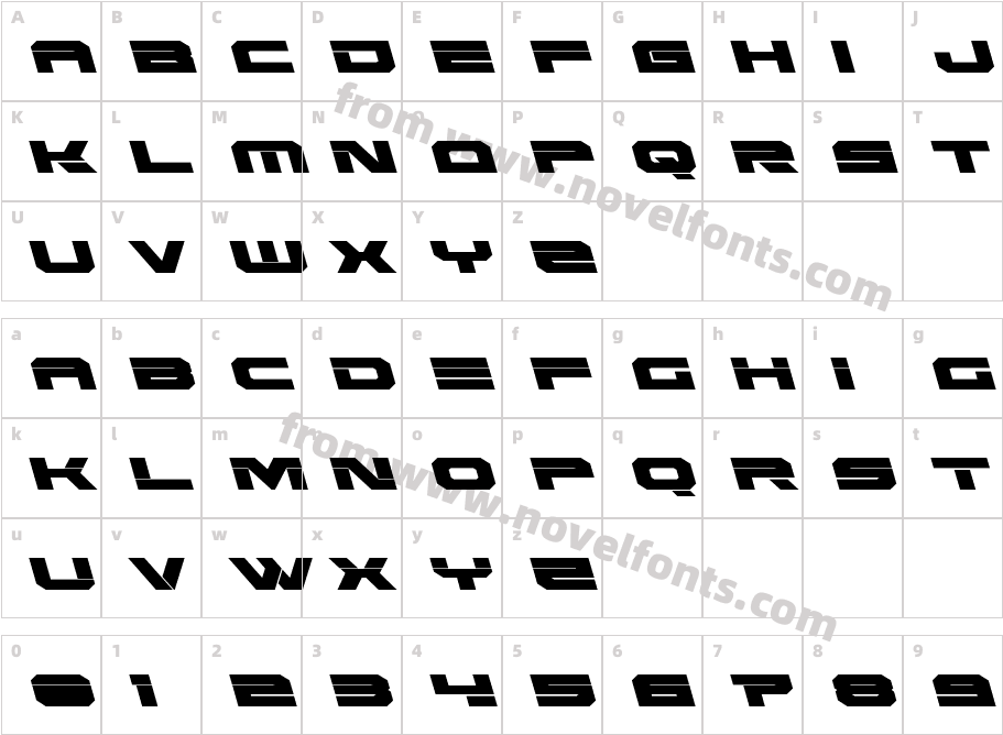 Eridanus LeftalicCharacter Map