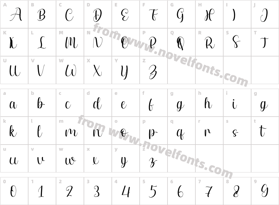 ErlineRegularCharacter Map