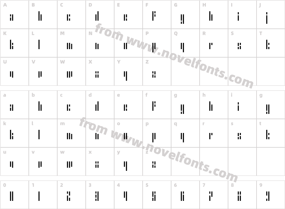 Error Stencil RegularCharacter Map