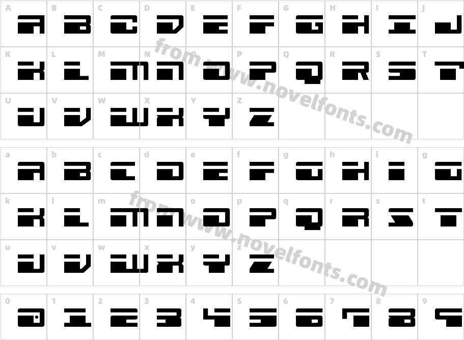 Escape Velocity ExpandedCharacter Map