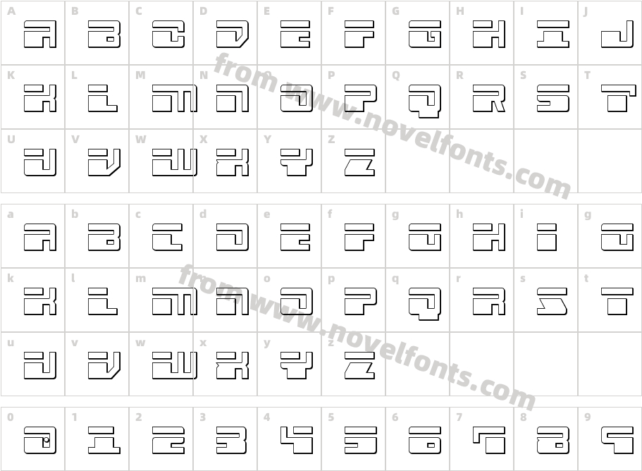 Escape Velocity OutlineCharacter Map