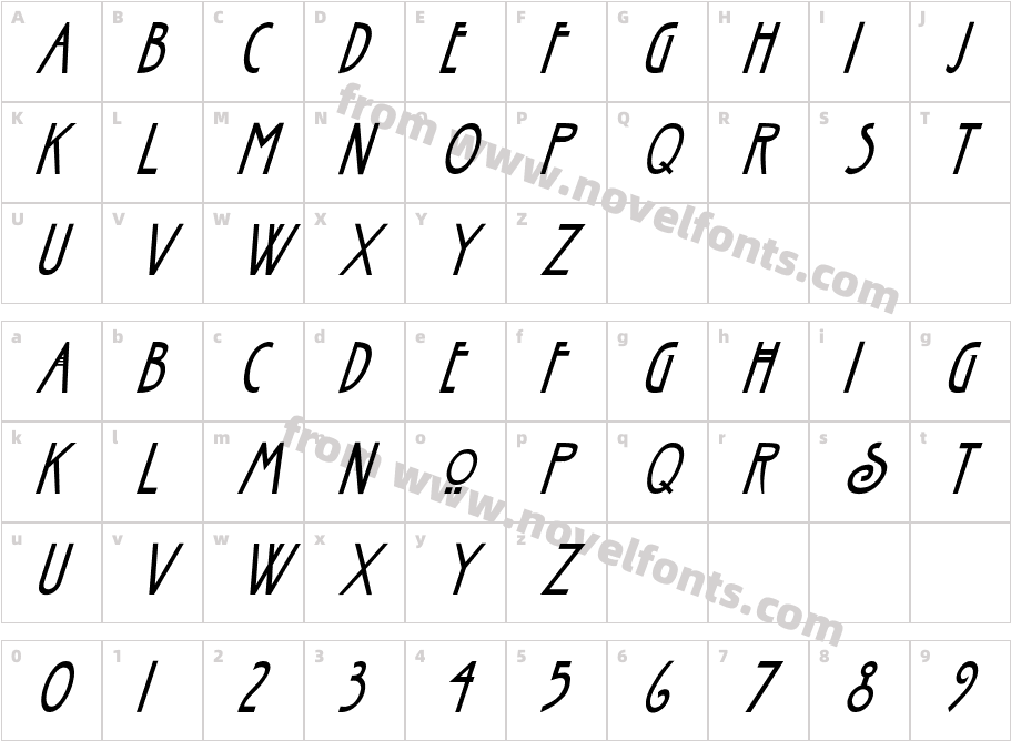 Esmount-CondensCharacter Map