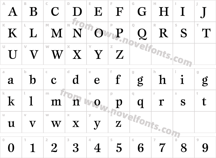 Esprit-MediumCharacter Map