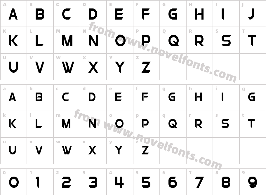 Chromia Supercap Condensed BoldCharacter Map