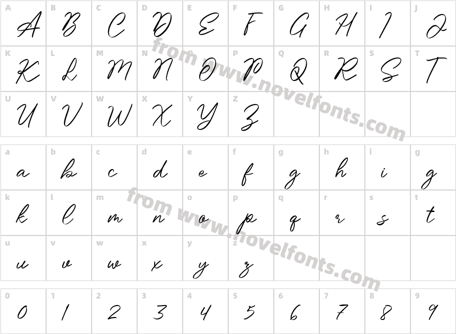 Essperanza RegularCharacter Map