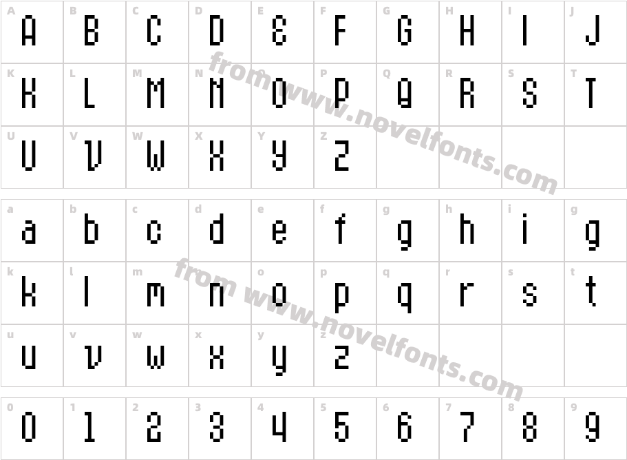 Et Bt11BCharacter Map