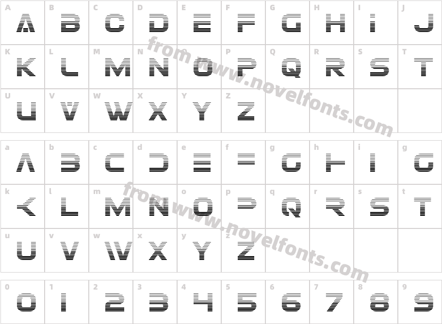 Eurofighter GradientCharacter Map