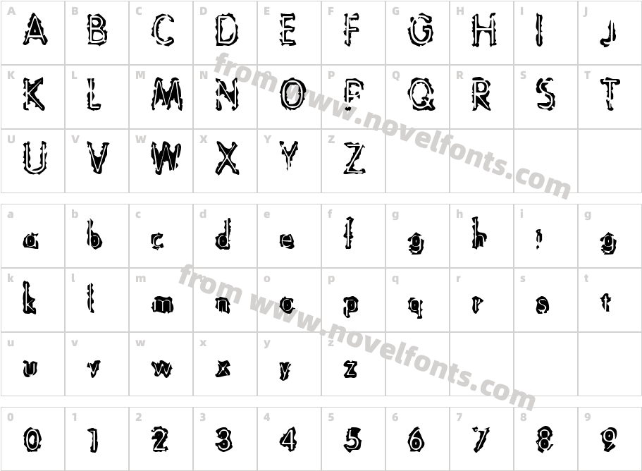 Evil CowRegularCharacter Map