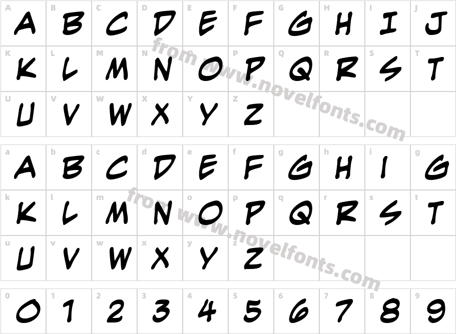 EvilGenius BB BoldCharacter Map