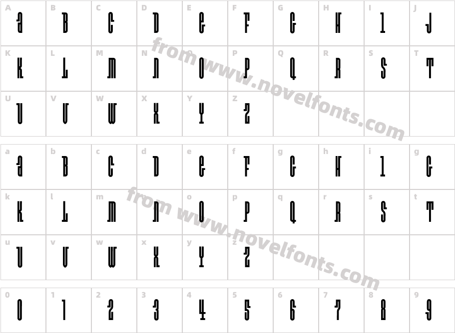 Exit-BoldCharacter Map