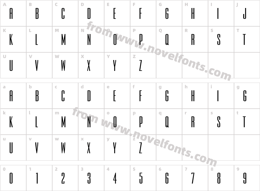 Expel Wide BoldCharacter Map