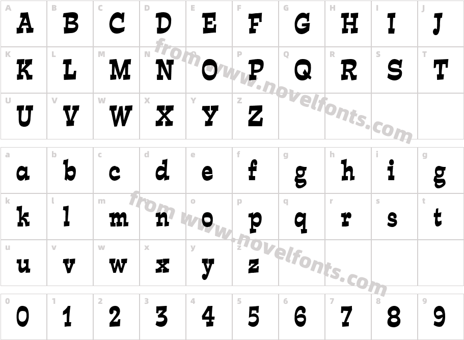 Expose Condensed BoldCharacter Map