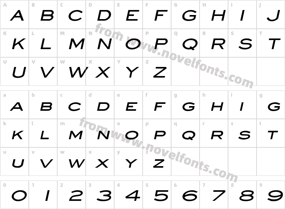 Eye glass Wide Bold ItalicCharacter Map