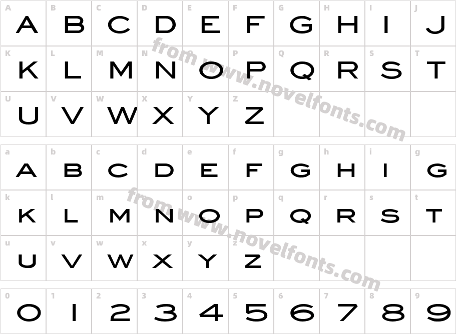 Eye glass Wide BoldCharacter Map