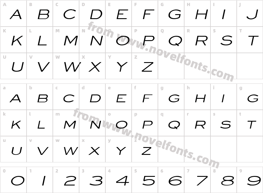 Eye glass Wide ItalicCharacter Map