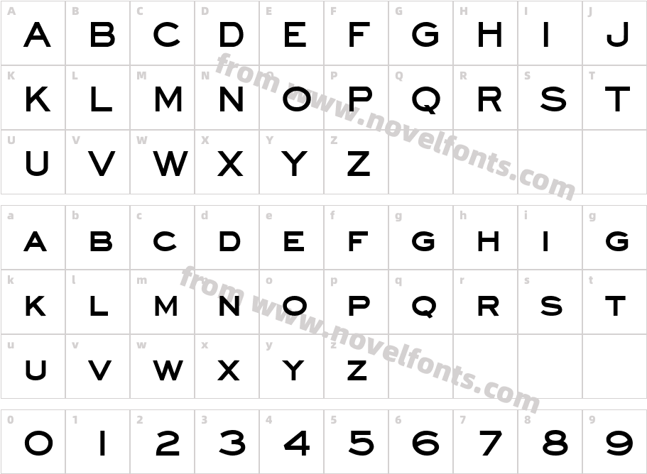 Eyechart BoldCharacter Map