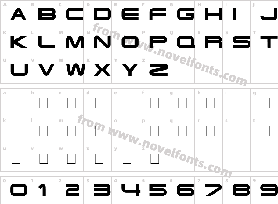 Eyechart Display Caps SSiCharacter Map