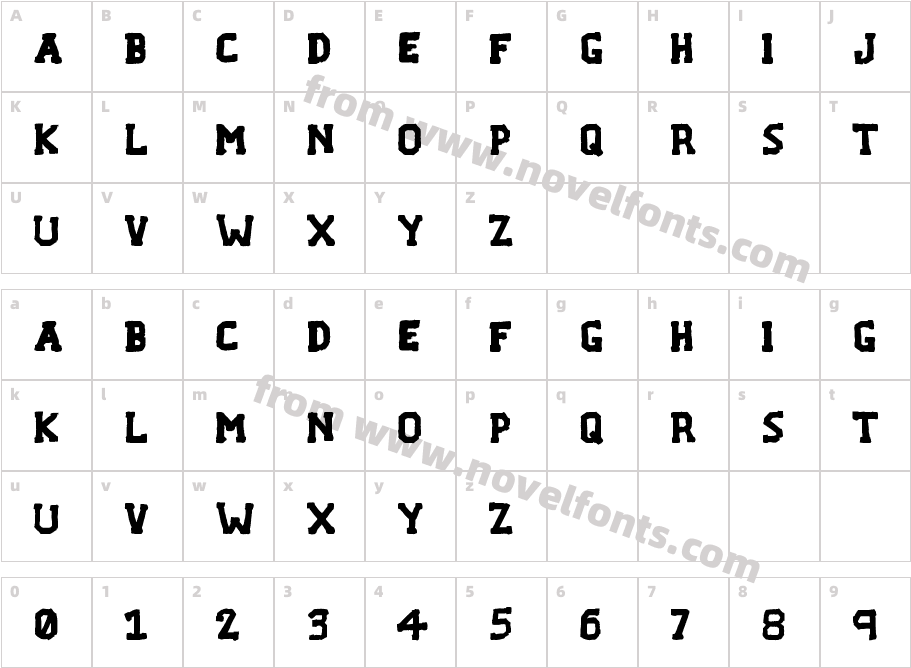 F... VERMONTCharacter Map