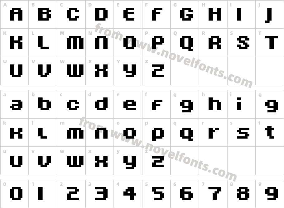 FFF Nadador Bold CondensedCharacter Map