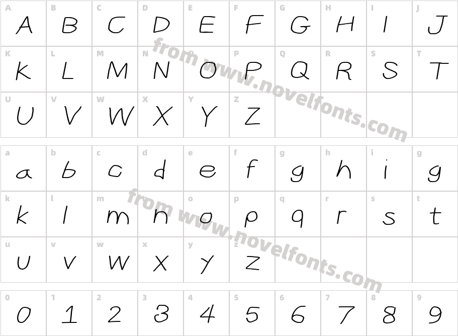 CiSf OpenHand Extended ObliqueCharacter Map