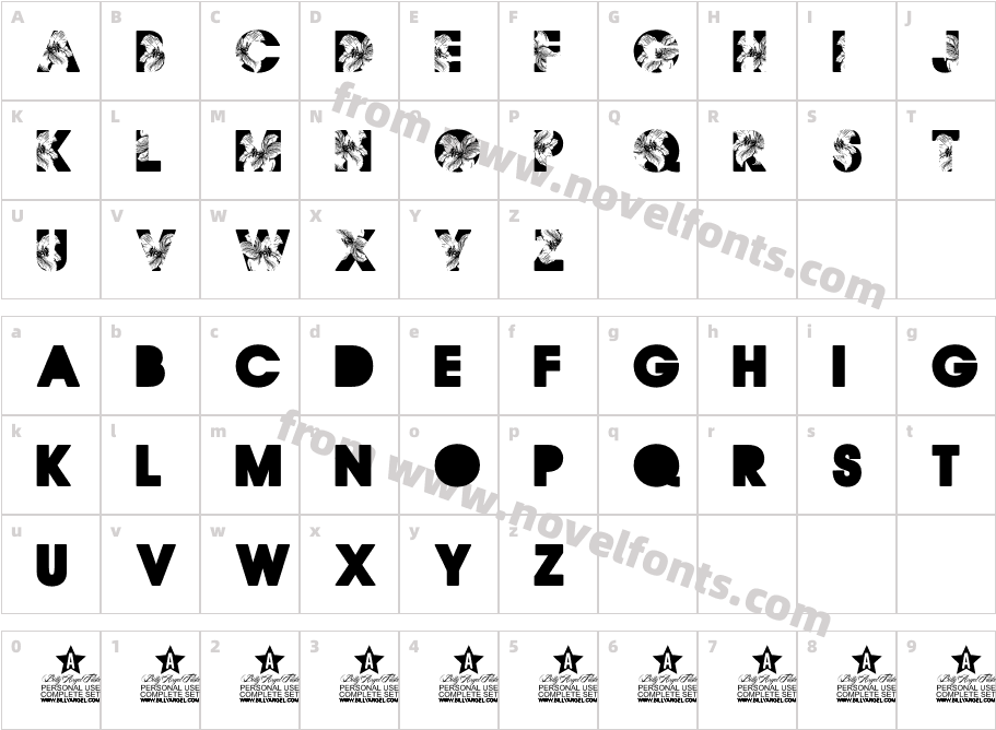 FLORALPERSONALUSE-BoldCharacter Map