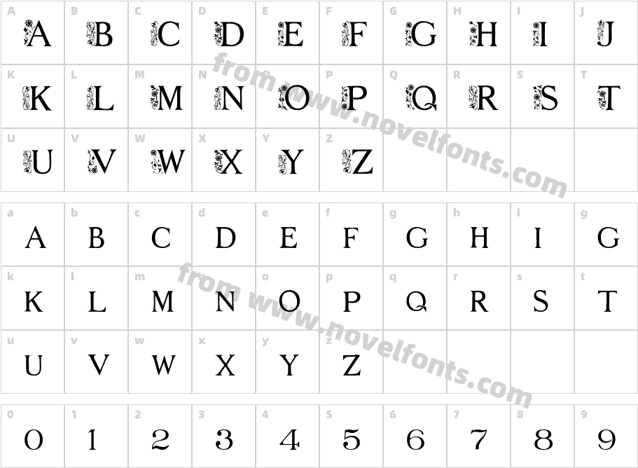 FLOWER GARDENCharacter Map