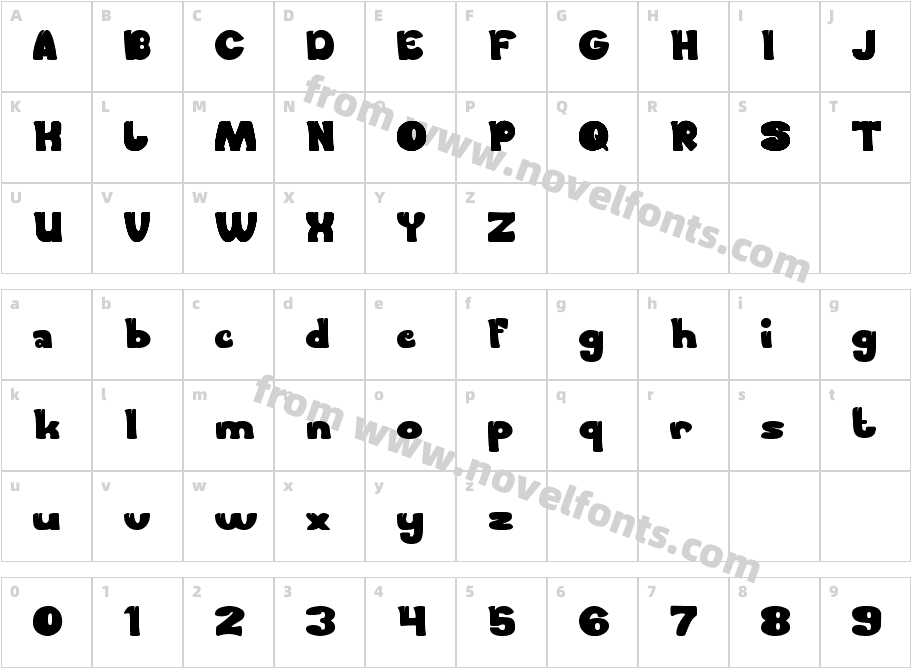 FOREST THINGCharacter Map